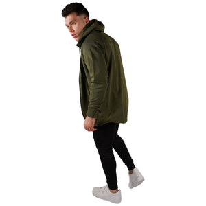 MEN'S ZIP ZIPPER HOODIE CURVED HEM